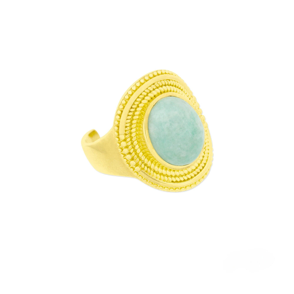 Gold Aquamarine Ring