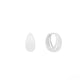 Medium White Domed Earrings