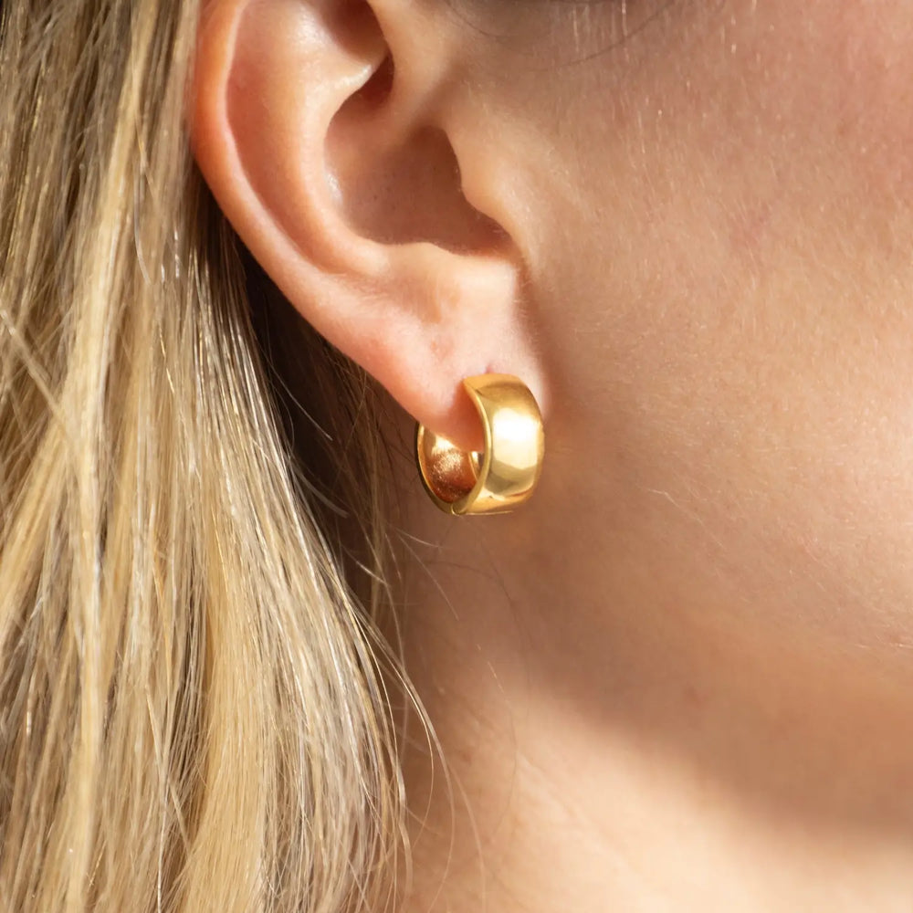 Big Square Gold Earrings